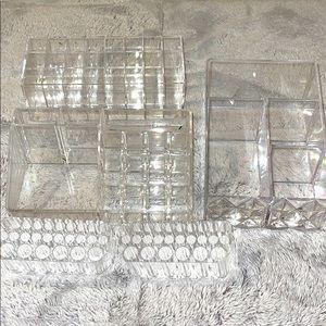 5 piece makeup organizer set